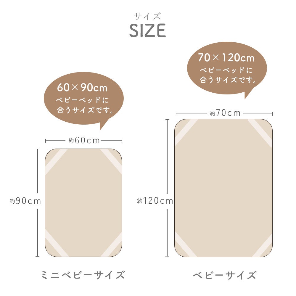 ダブルガーゼ ミニベビーベッド用敷きパッド 60x90cm |寝具