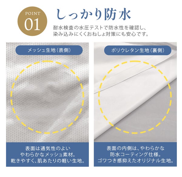 速乾 防水シーツ 掛け布団カバー シングル 150x210cm ソフトメッシュ