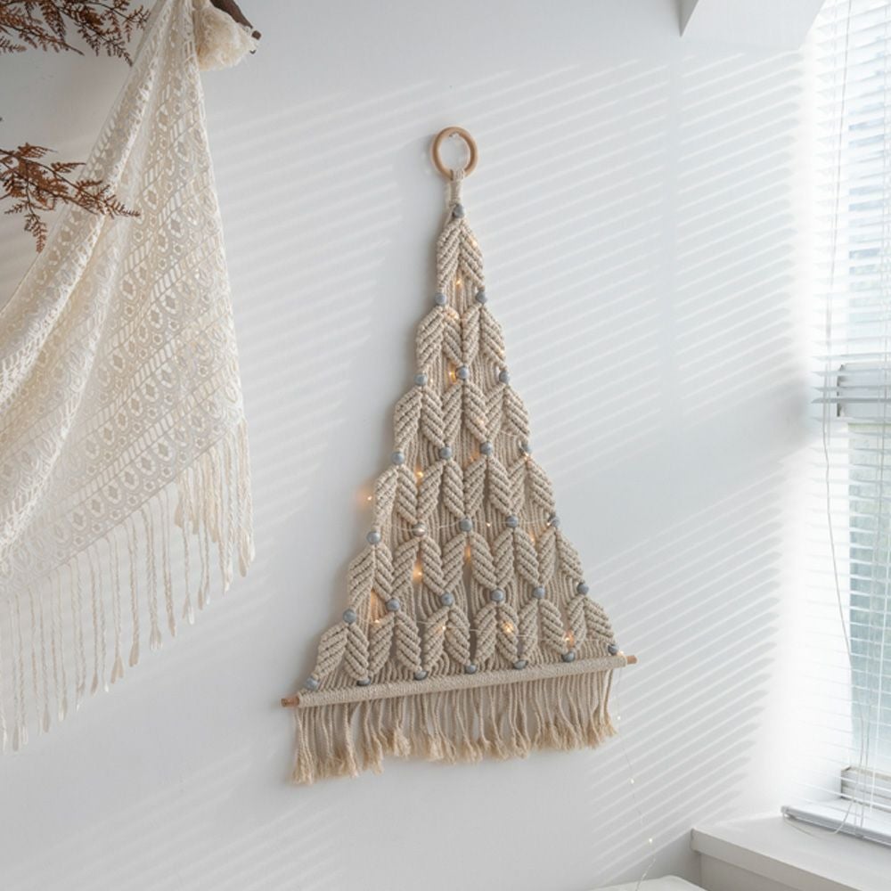 マクラメツリークリスおしゃれ照明インテリア雑貨クリスマスクリスマスツリー
