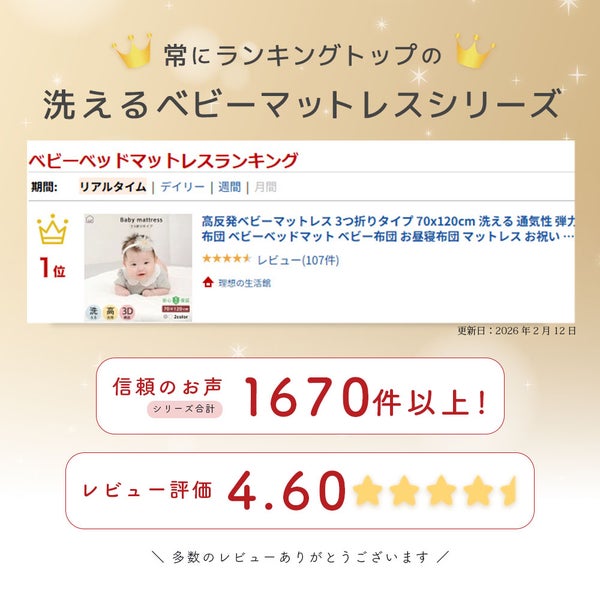 ベビー用 マットレス 洗える 赤ちゃん 窒息しにくい マットレス 新生児～5歳児頃まで 70x120cm Air impact マットレス 丸洗いOK 人気 おすすめ