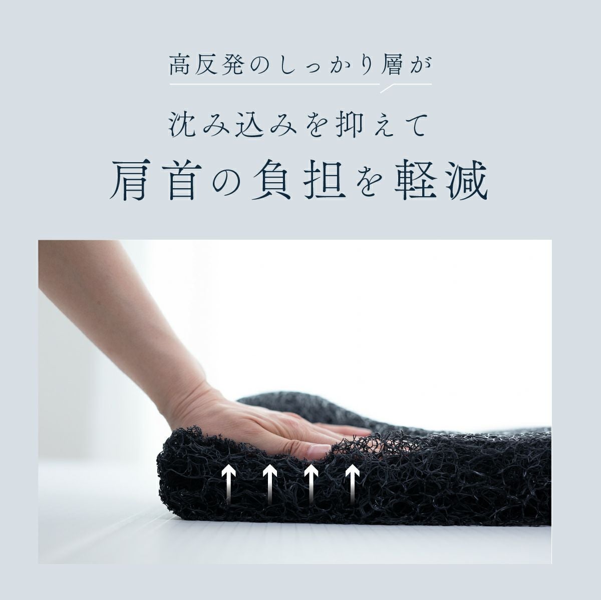 理想枕 ダブル構造 低反発 × 高反発 2層ファイバー 2way フィット 通気