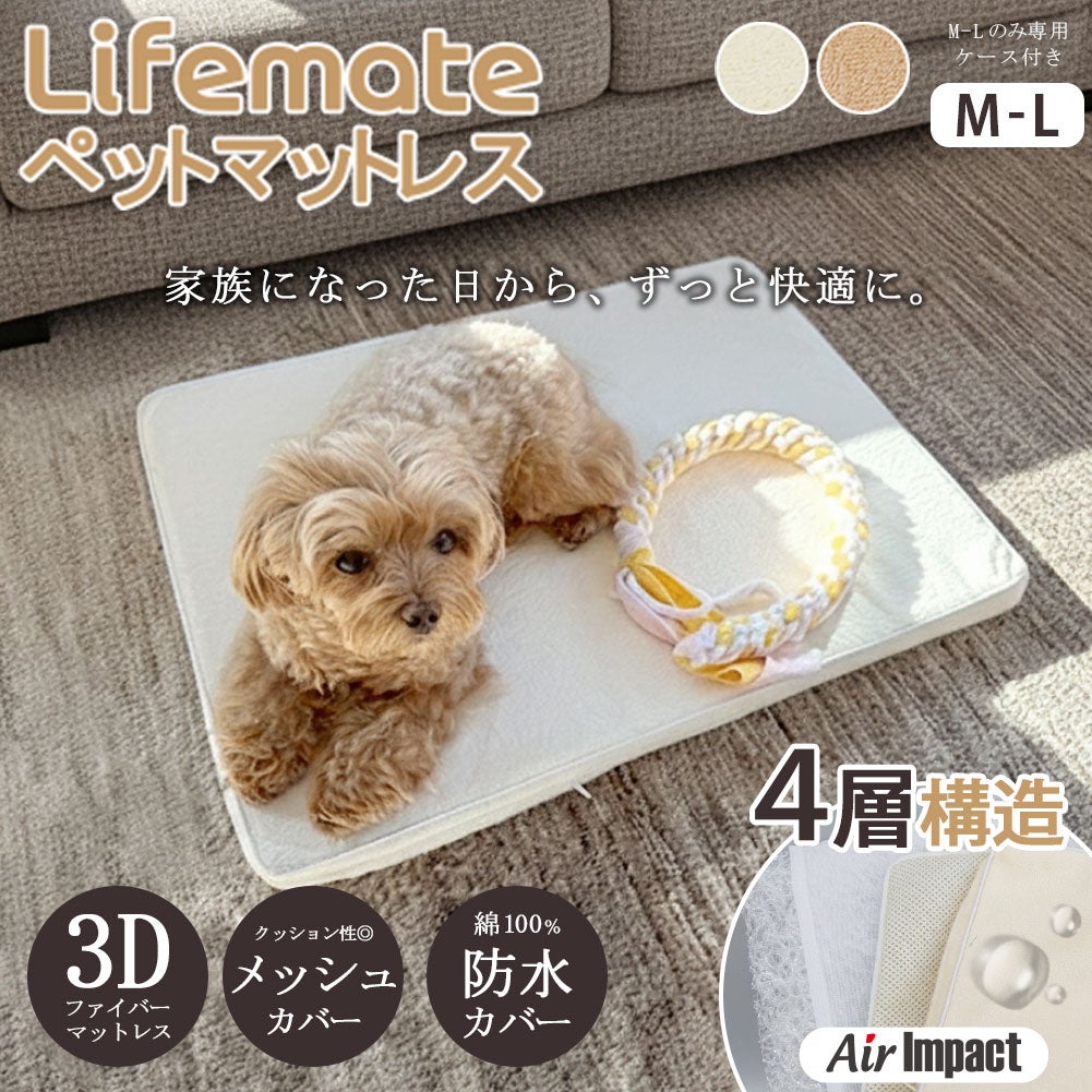 防水ペットマットレス / 60×45cm 60×90cm S-M M-Lサイズ 犬 猫 防水 ペットマット パイル 綿 子犬 介護 老犬 シニア犬 洗える いたずら防止 汚れ防止 プレイマット